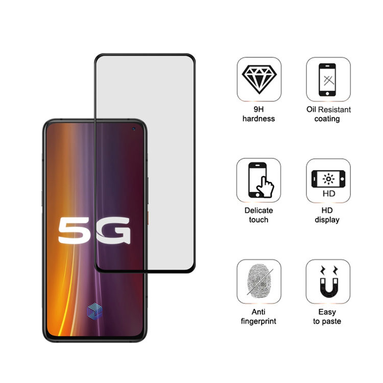 Alink 3D hot bending edge glue tempered glass screen protector for iQOO 3