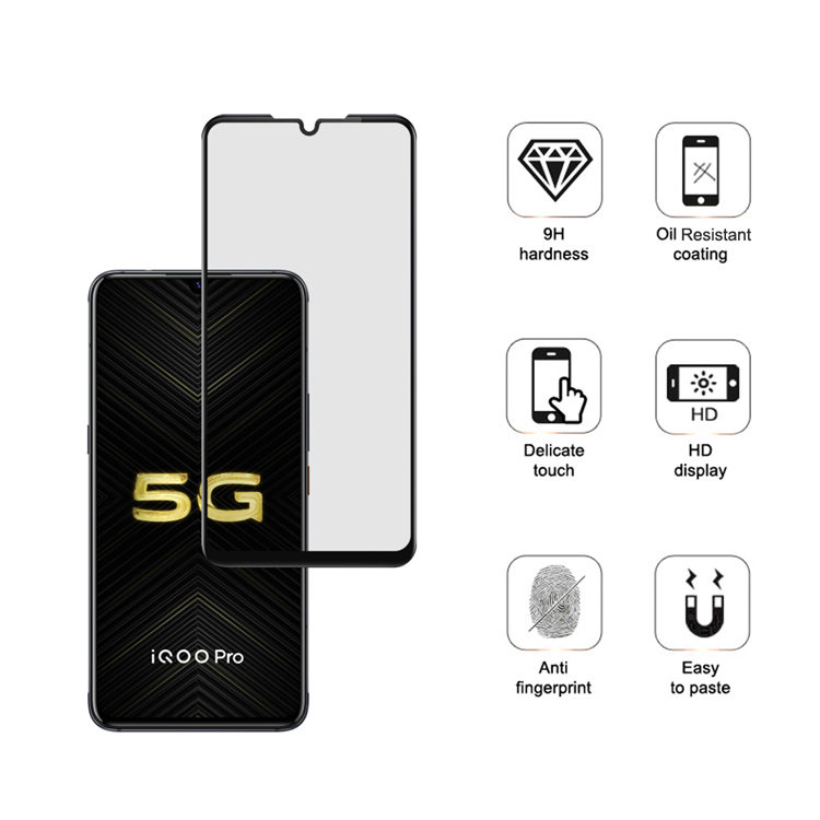 Alink 3D hot bending full glue tempered glass screen protector for iQOO Pro
