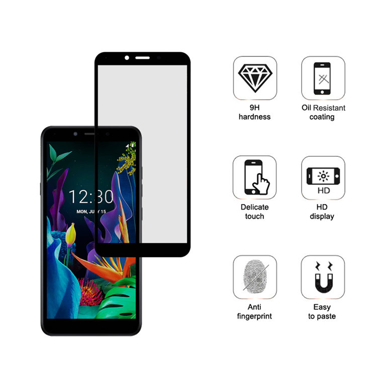 Alink 3D hot bending full glue tempered glass screen protector for LG K20 2019