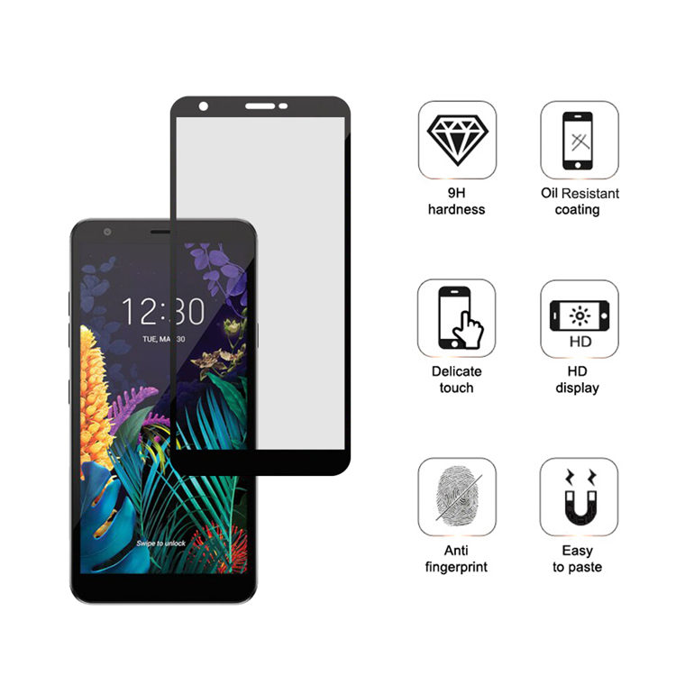 Alink 3D hot bending edge glue tempered glass screen protector for LG K30 2019