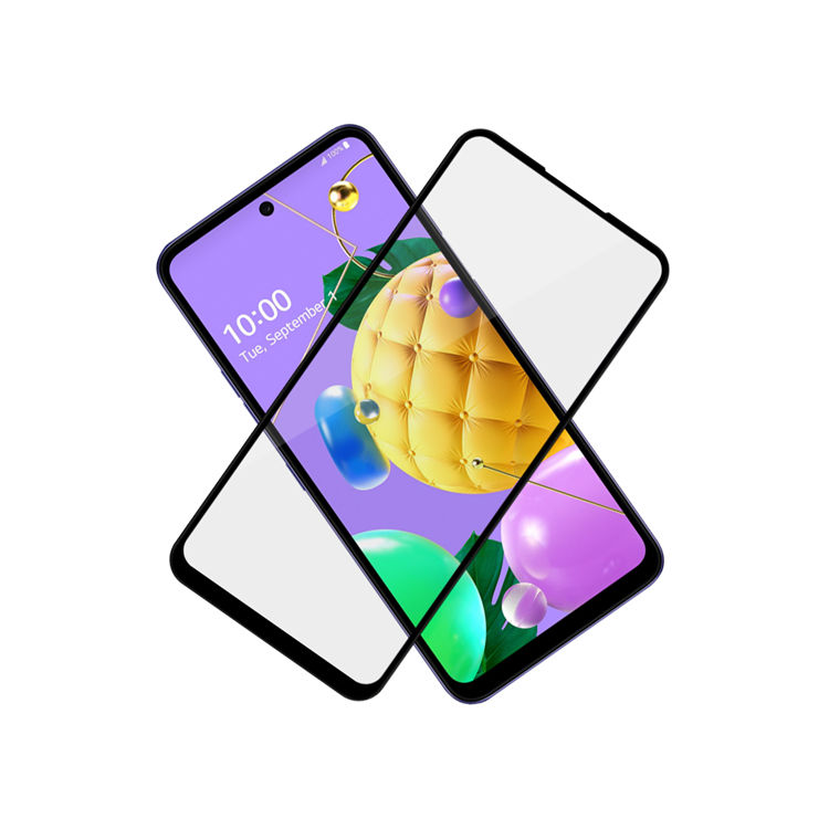 Alink 2.5D silk print full glue tempered glass screen protector for LG K52