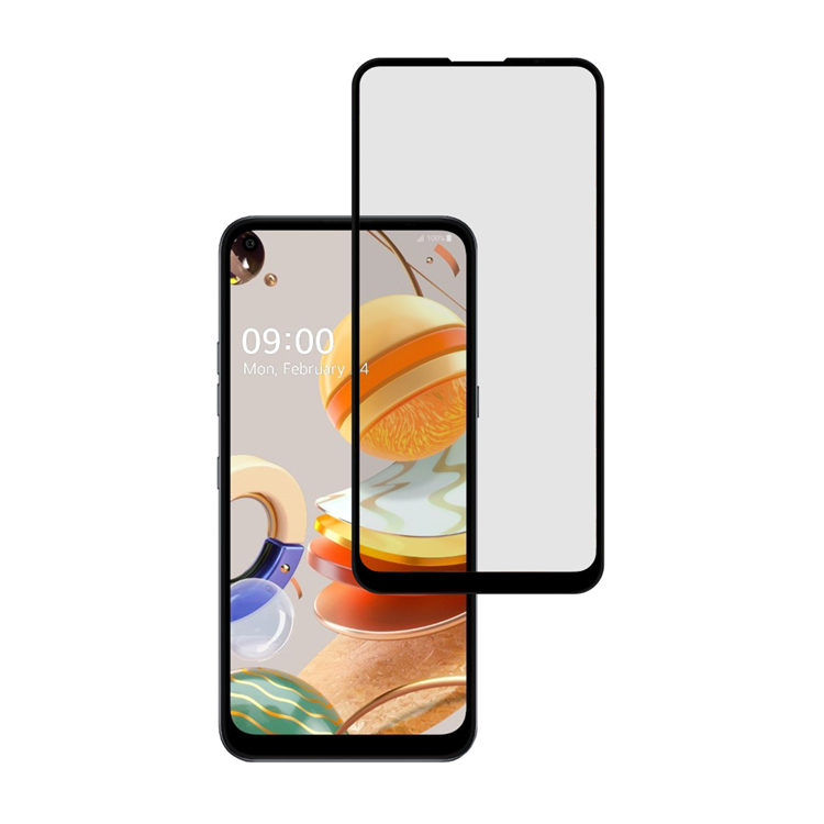 Alink 2.5D silk print full glue tempered glass screen protector for LG K61