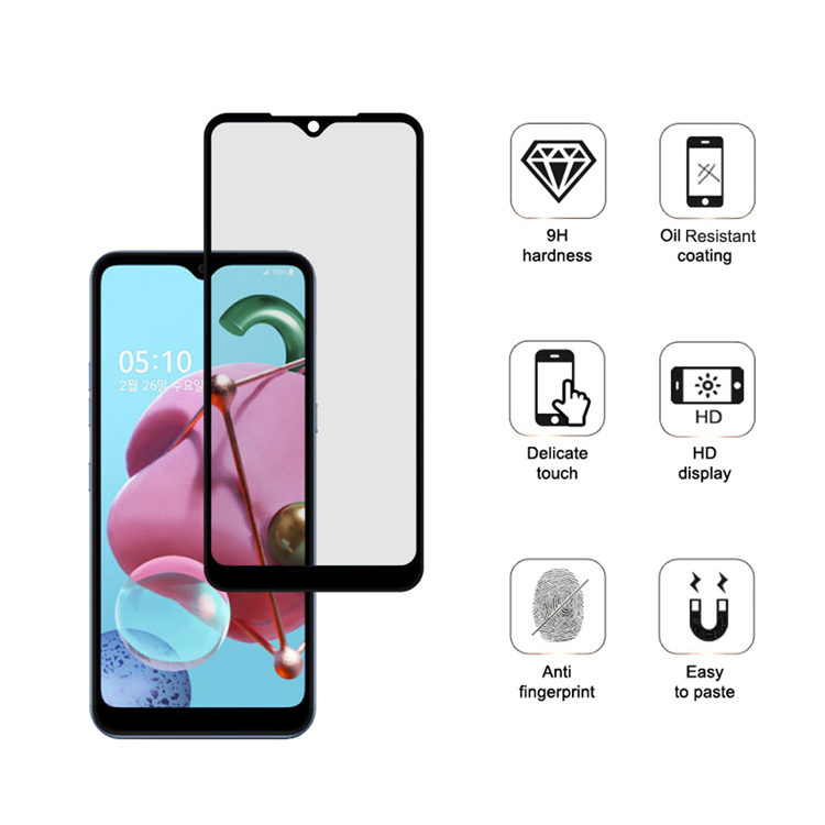 Alink 3D hot bending full glue tempered glass screen protector for LG Q51