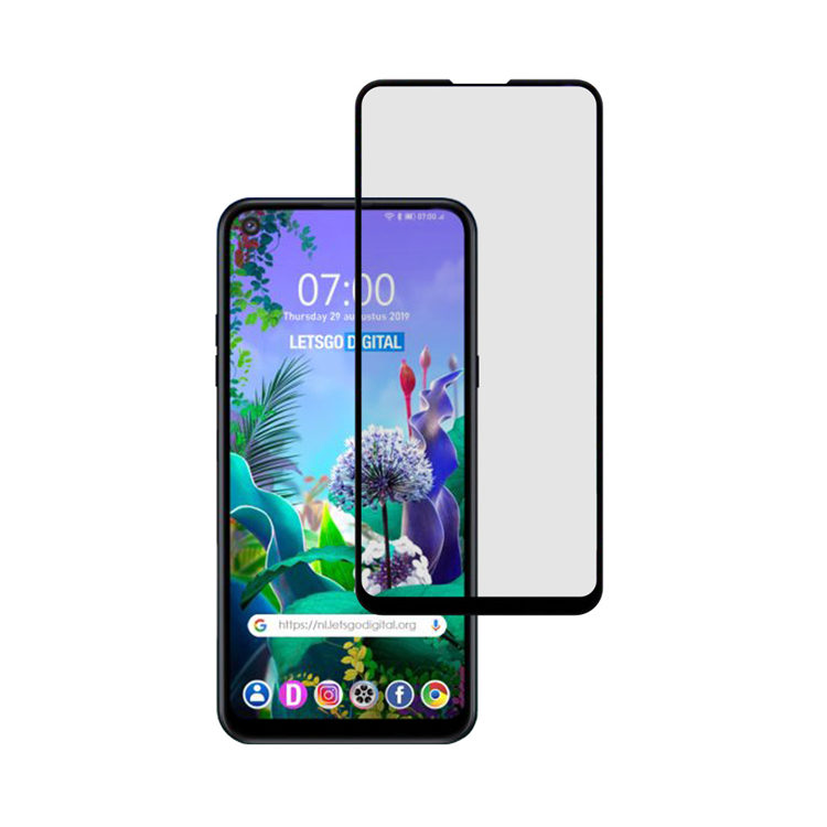 Alink 2.5D silk print full glue tempered glass screen protector for LG Q70