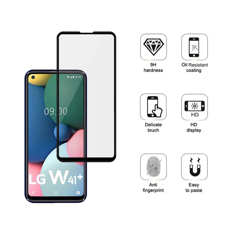 Alink 3D hot bending full glue tempered glass screen protector for LG W41+