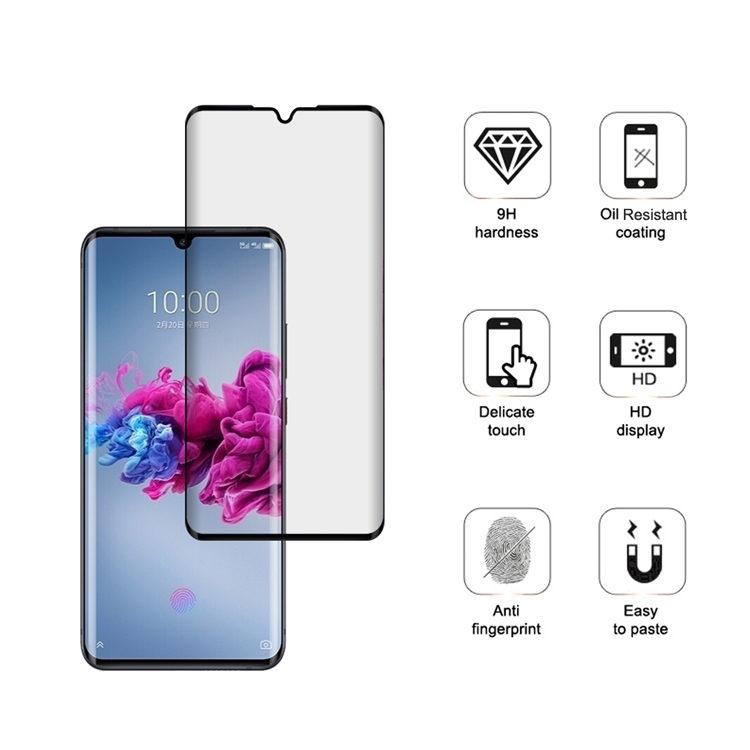Alink 3D curved precise carving tempered glass screen protector for ZTE Axon 11