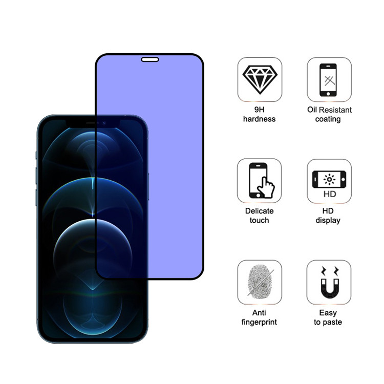 Alink anti blue light tempered glass screen protector for Apple iPhone 12