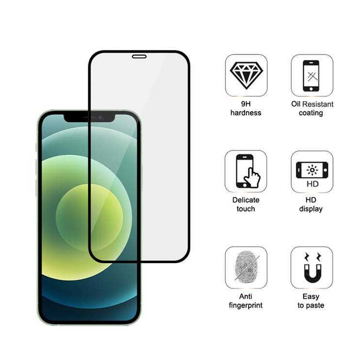 Alink 2.5D high aluminum tempered glass screen protector for Apple iPhone 12