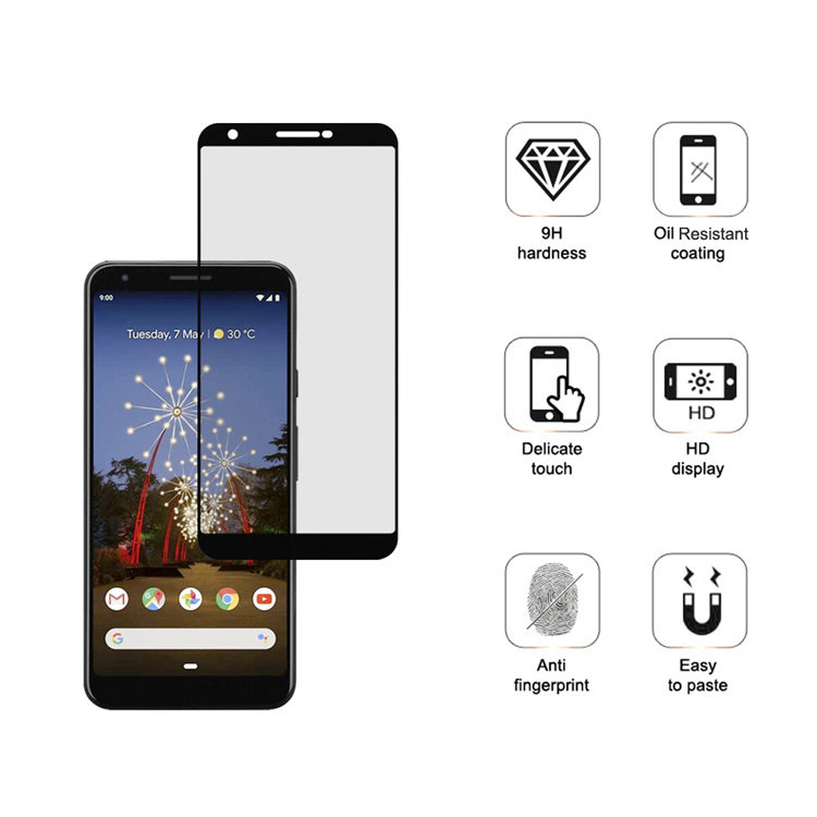 Alink 3D hot bending edge glue tempered glass screen protector for Google Pixel 3A XL