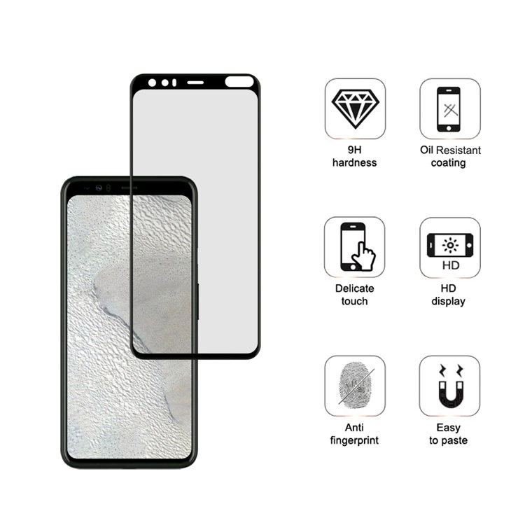 Alink 3D hot bending full glue tempered glass screen protector for Google Pixel 4