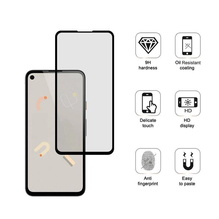 Alink 3D hot bending full glue tempered glass screen protector for Google Pixel 4A