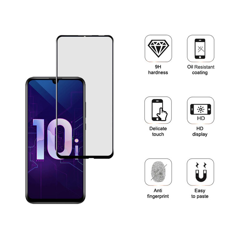 Alink 3D hot bending edge glue tempered glass screen protector for Honor 10i