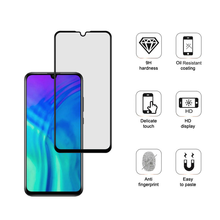 Alink 3D hot bending edge glue tempered glass screen protector for Honor 20 Lite