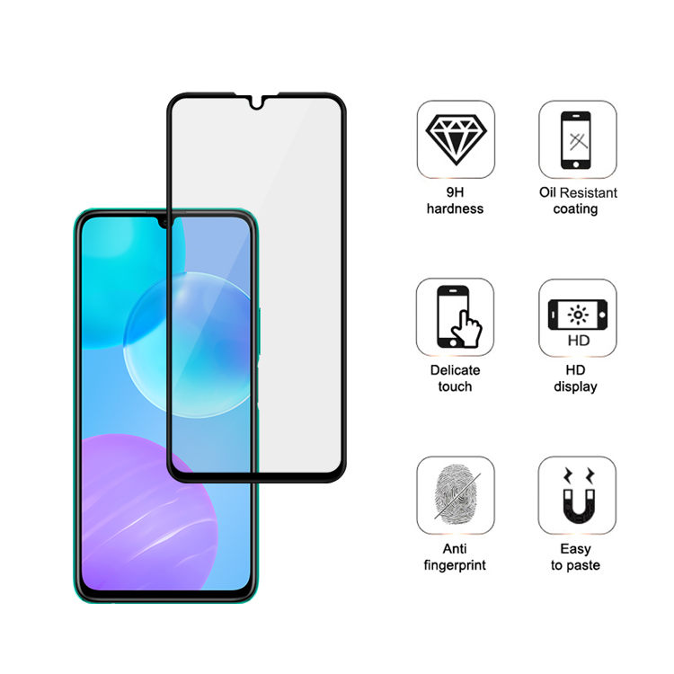 Alink 3D hot bending full glue tempered glass screen protector for Honor 30 Lite