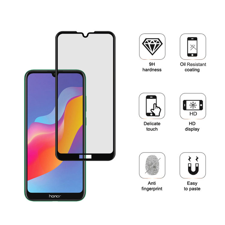 Alink 3D hot bending full glue tempered glass screen protector for Honor 8A Prime