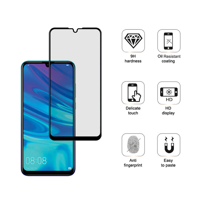 Alink 2.5D silk print full glue tempered glass screen protector for Huawei P Smart Plus
