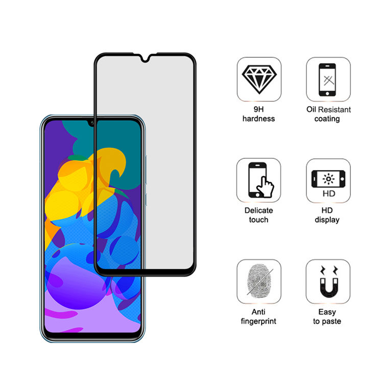 Alink 2.5D silk print full glue tempered glass screen protector for Honor Play 4T Pro