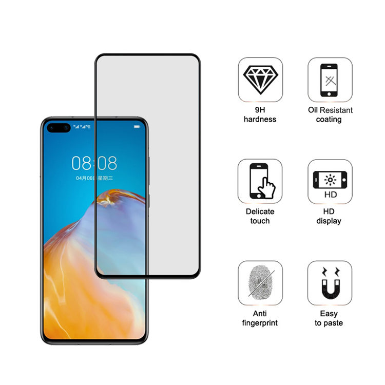 Alink 3D curved precise carving tempered glass screen protector for Huawei P40