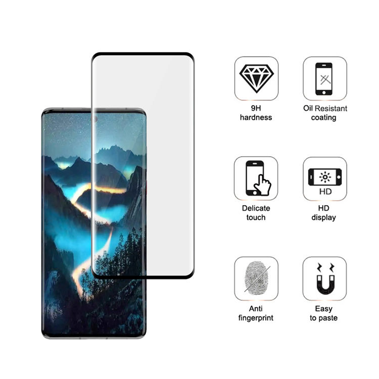Alink 3D hot bending full glue tempered glass screen protector for Huawei P50 Pro