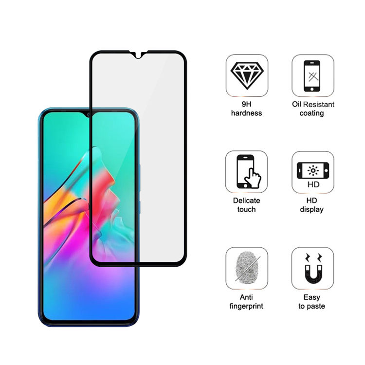Alink 3D hot bending full glue tempered glass screen protector for Infinix Smart 5