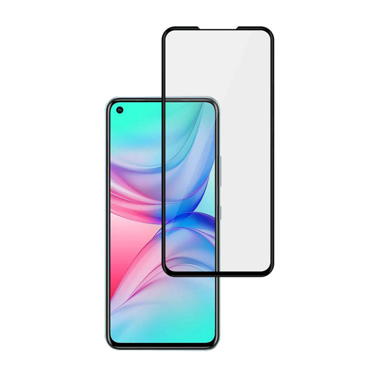 Alink 2.5D silk print full glue tempered glass screen protector for Infinix Hot 10