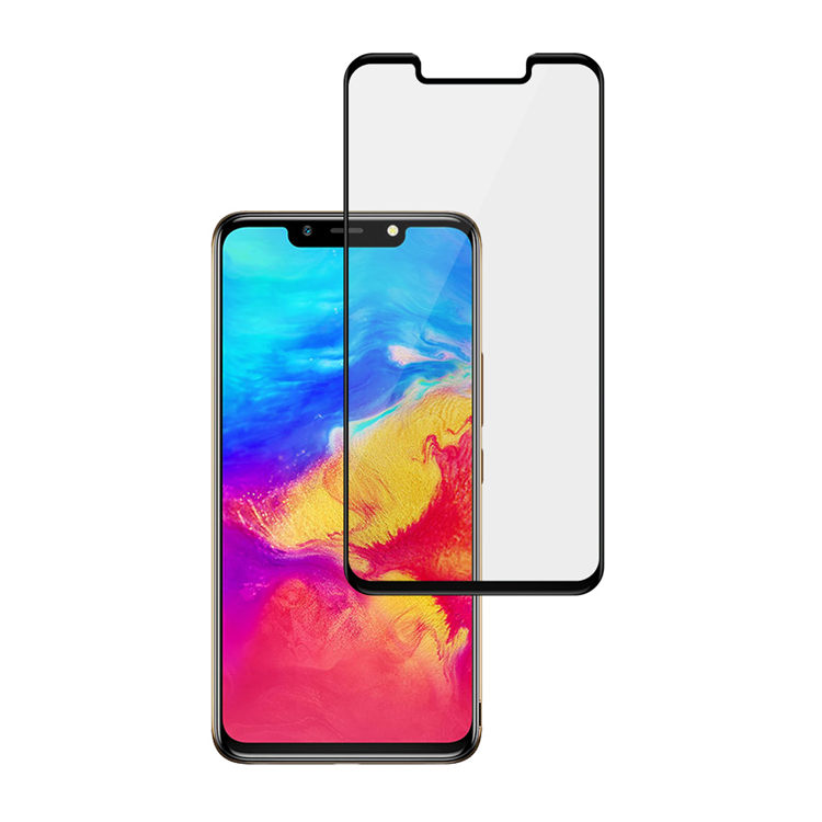 Alink 2.5D silk print full glue tempered glass screen protector for Infinix Hot 7