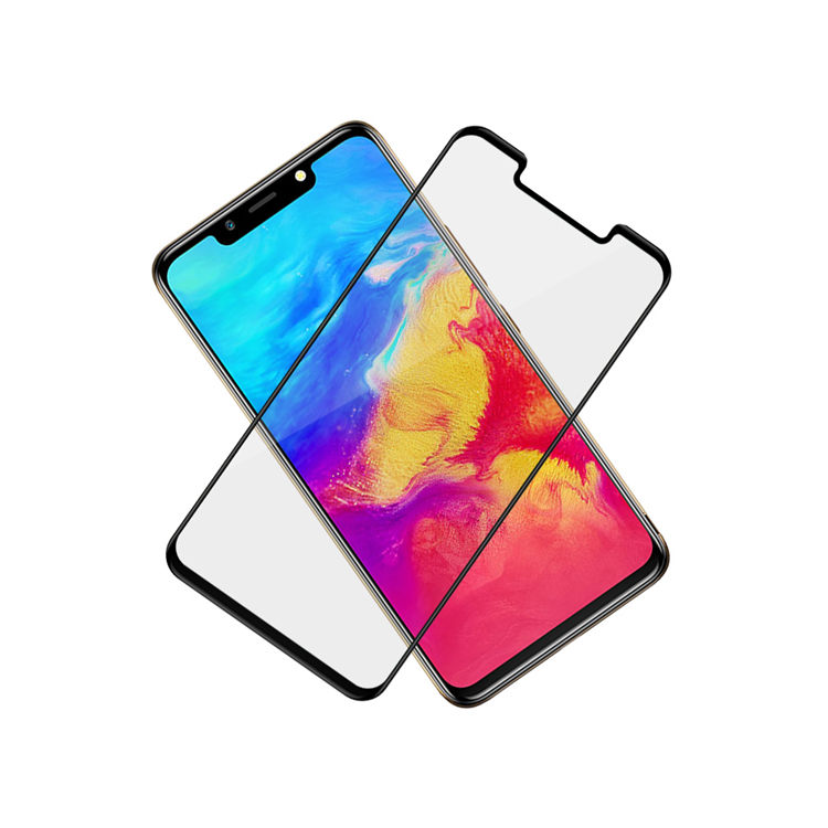 Alink 2.5D silk print full glue tempered glass screen protector for Infinix Hot 7