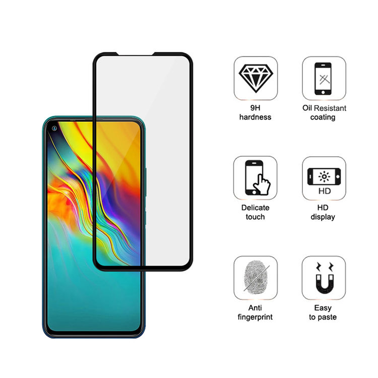 Alink 3D hot bending full glue tempered glass screen protector for Infinix Hot 9 Pro