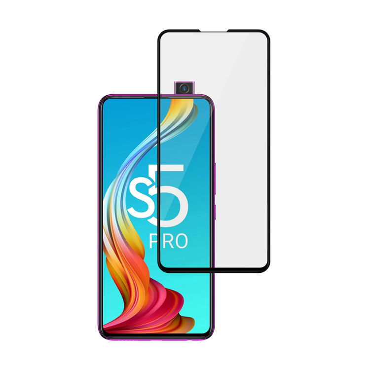Alink 2.5D silk print full glue tempered glass screen protector for Infinix S5 Pro