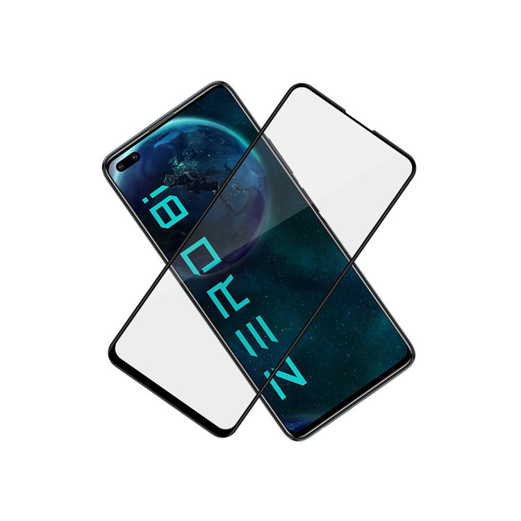 Alink 2.5D silk print full glue tempered glass screen protector for Infinix Zero 8i