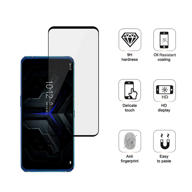 Alink 2.5D silk print full glue tempered glass screen protector for Lenovo Legion Pro