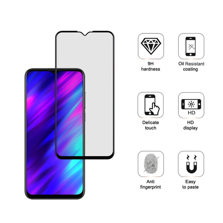 Alink 2.5D silk print full glue tempered glass screen protector for Meizu M10
