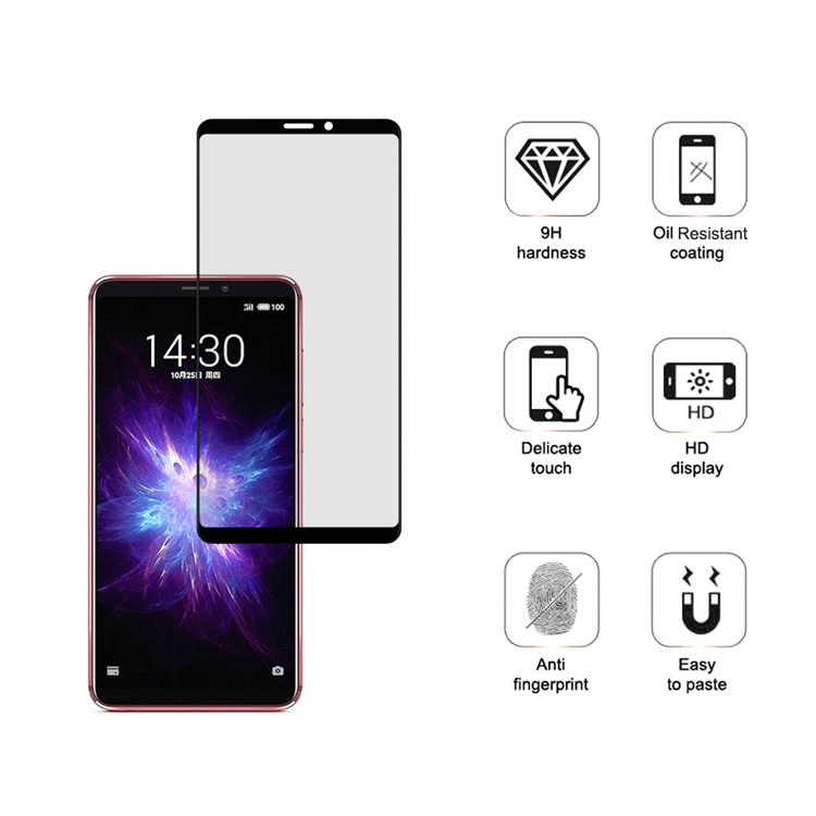 Alink 3D hot bending edge glue tempered glass screen protector for Meizu Note 8