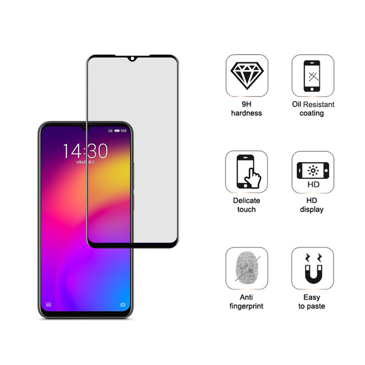 Alink 3D hot bending edge glue tempered glass screen protector for Meizu Note9