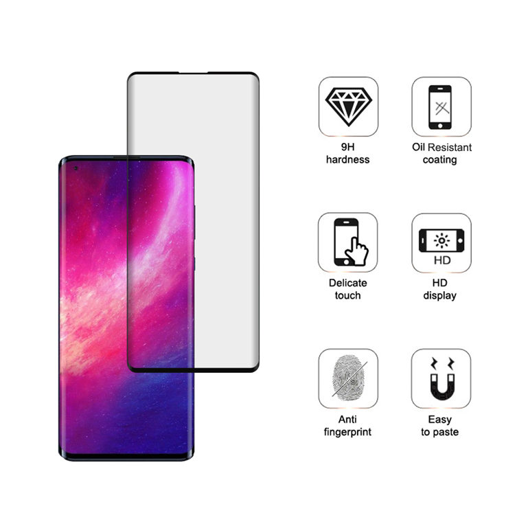 Alink 3D hot bending full glue tempered glass screen protector for Moto Edge Plus