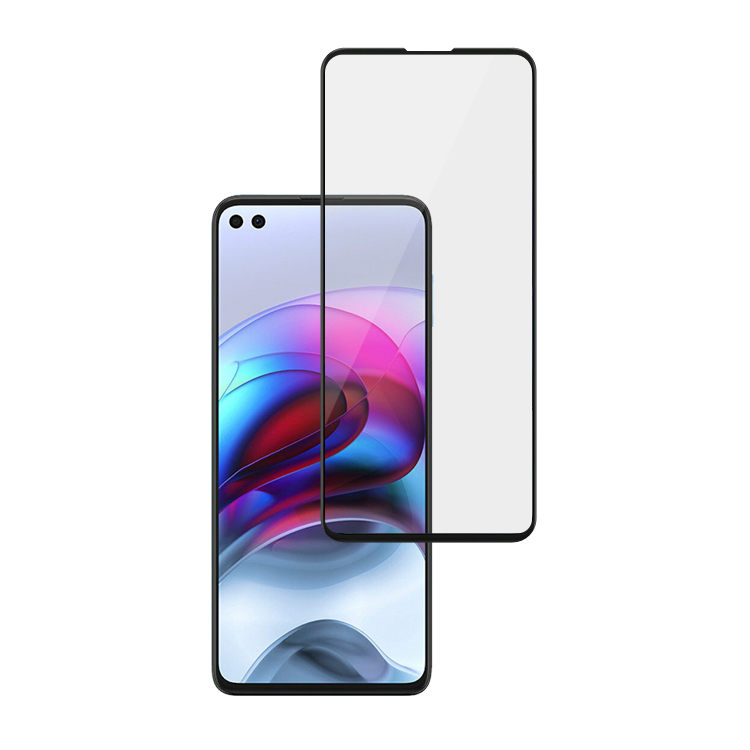 Alink 2.5D silk print full glue tempered glass screen protector for Moto Edge S