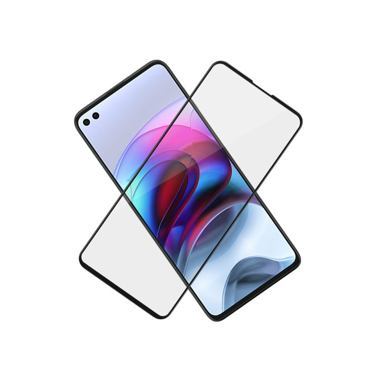 Alink 2.5D silk print full glue tempered glass screen protector for Moto Edge S