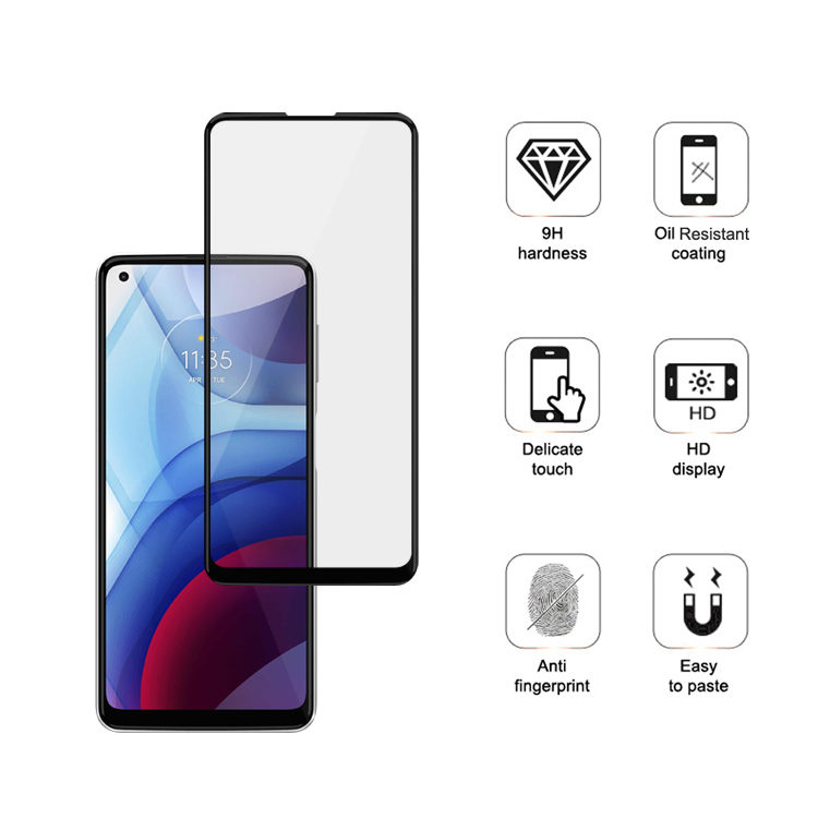 Alink 3D hot bending full glue tempered glass screen protector for Moto G Power 2021