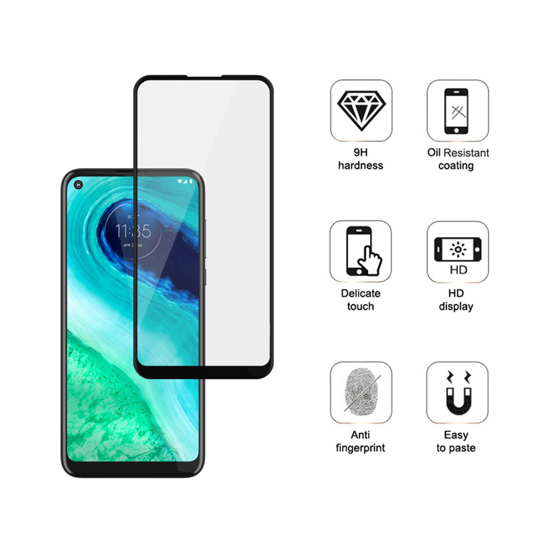 Alink 3D curved precise carving tempered glass screen protector for Moto G Fast