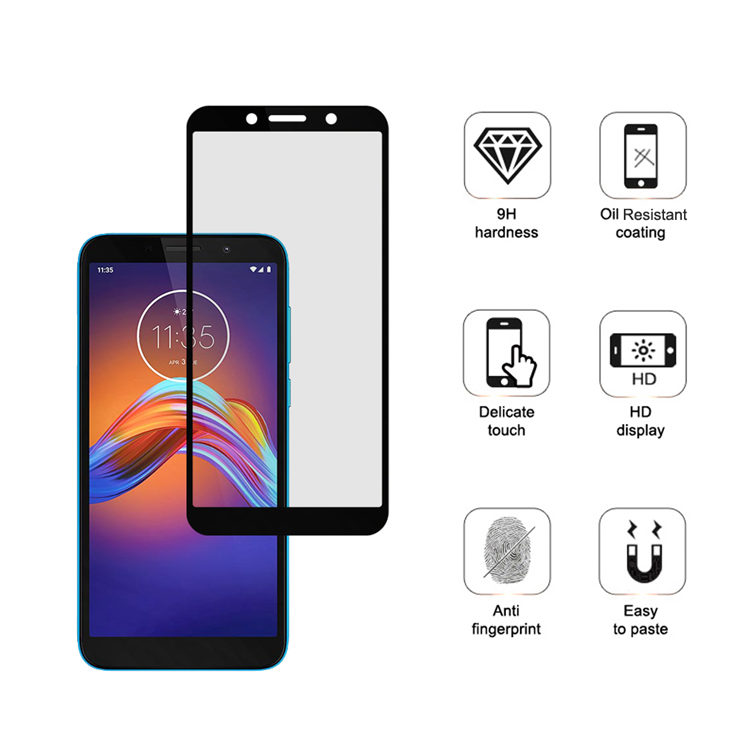 Alink 3D hot bending edge glue tempered glass screen protector for Moto E6 Play