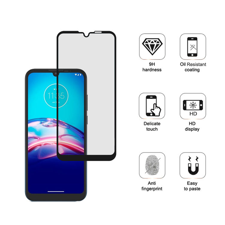 Alink 3D hot bending full glue tempered glass screen protector for Moto E6s 2020