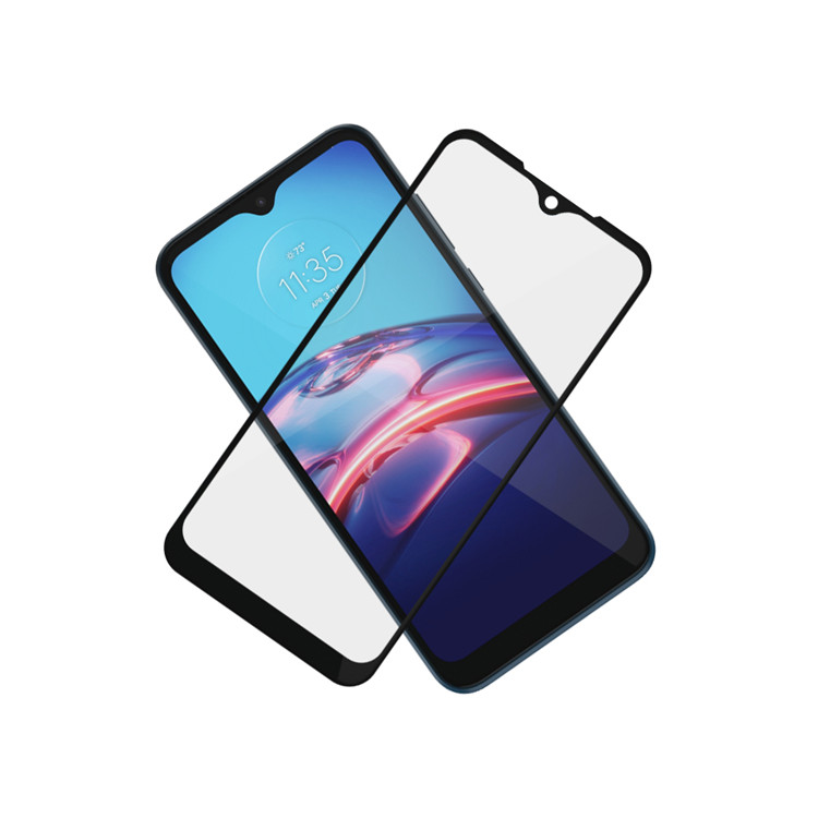 Alink 2.5D silk print full glue tempered glass screen protector for Moto E7