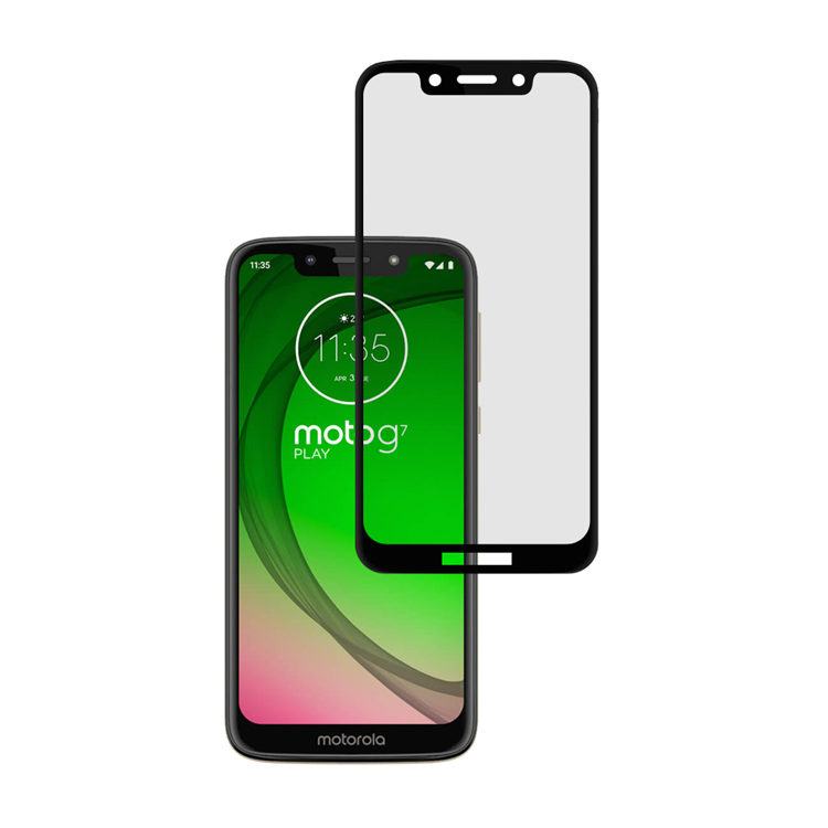 Alink 3D hot bending full glue tempered glass screen protector for Moto G7 Play