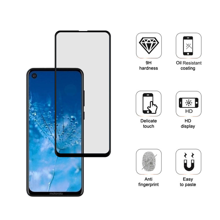 Alink 3D hot bending full glue tempered glass screen protector for Moto G8