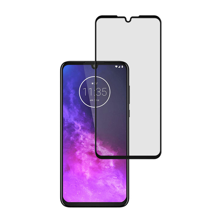Alink 2.5D silk print full glue tempered glass screen protector for Moto One Zoom