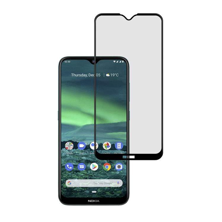 Alink 2.5D silk print full glue tempered glass screen protector for Nokia 2.3
