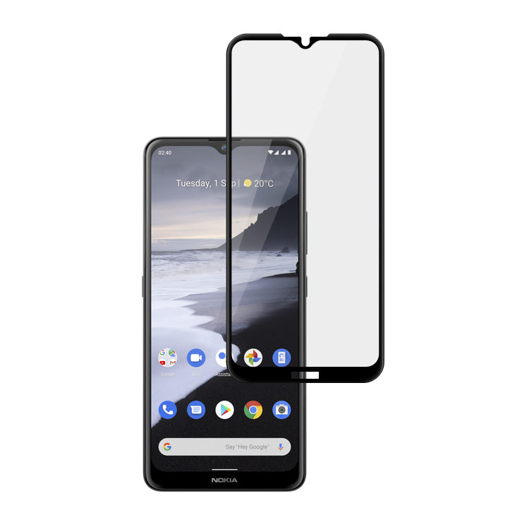 Alink 3D hot bending edge glue tempered glass screen protector for Nokia 2.4