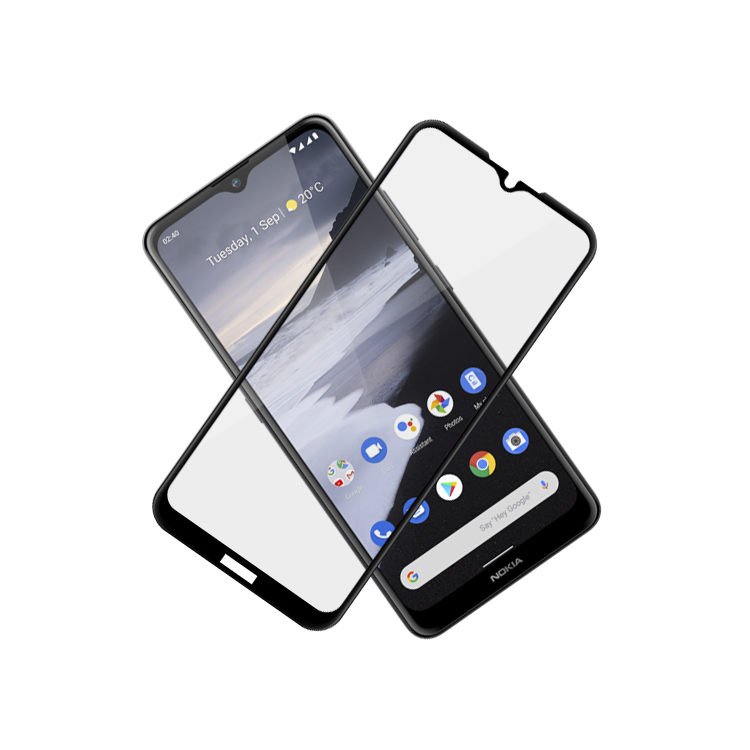 Alink 3D hot bending edge glue tempered glass screen protector for Nokia 2.4