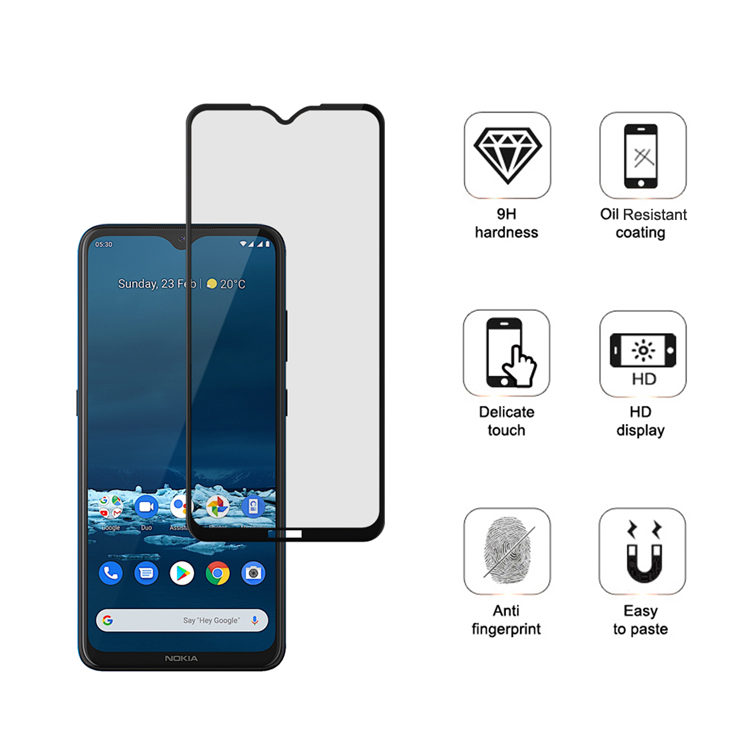 Alink 3D hot bending full glue tempered glass screen protector for Nokia 5.3