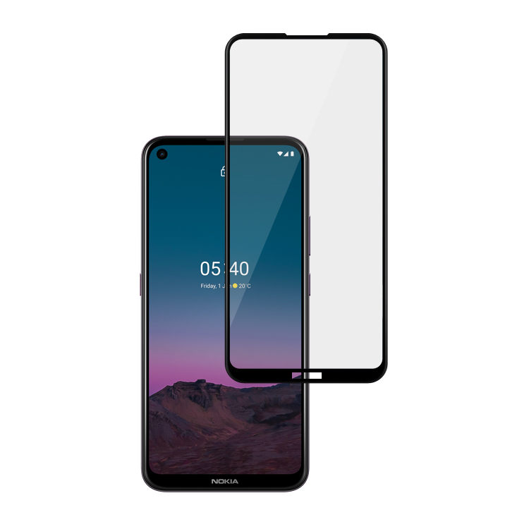 Alink 2.5D silk print full glue tempered glass screen protector for Nokia 5.4